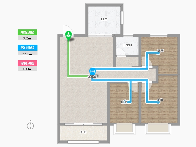 甘肃省-定西市-润嘉国际C区-95.48-户型库-动静线