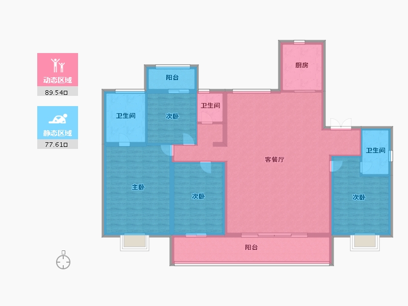 河南省-周口市-碧桂园公园学府-151.99-户型库-动静分区