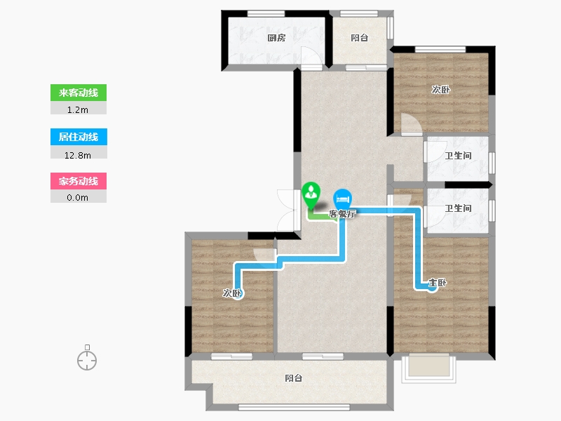 河南省-焦作市-征云云筑-107.21-户型库-动静线