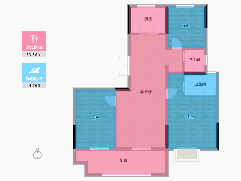 河南省-焦作市-征云云筑-87.92-户型库-动静分区