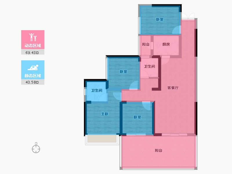 云南省-昭通市-瑞盛华府-100.49-户型库-动静分区