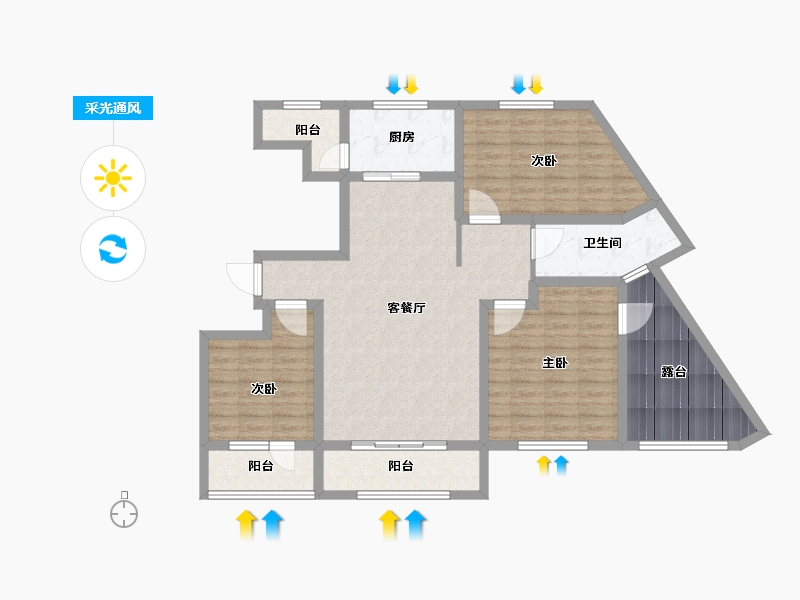 甘肃省-定西市-润嘉公馆-109.23-户型库-采光通风