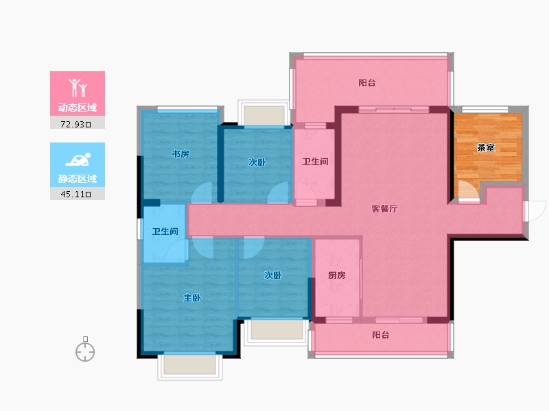 广西壮族自治区-来宾市-江滨湾1号-112.73-户型库-动静分区