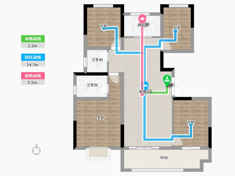 河南省-焦作市-征云云筑-100.80-户型库-动静线