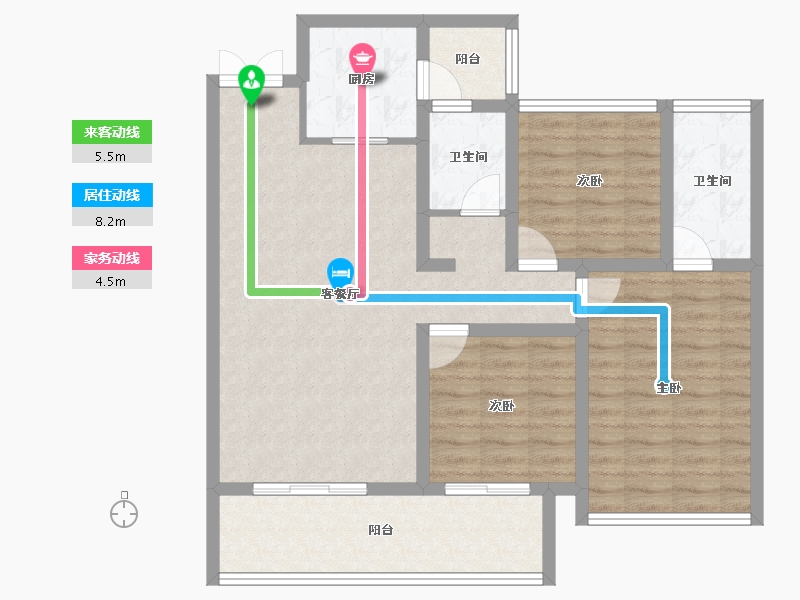 云南省-昭通市-镇雄晟锦鄉悦南湾-94.29-户型库-动静线