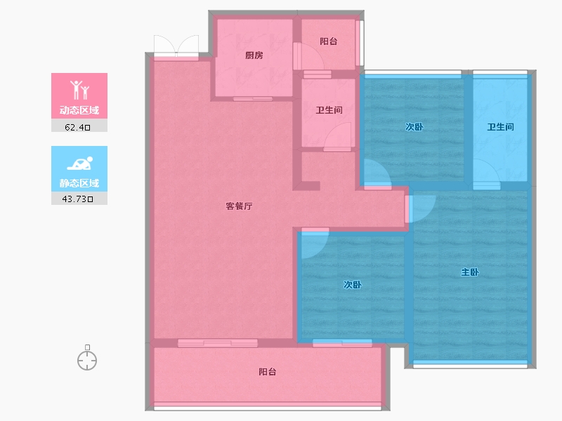 云南省-昭通市-镇雄晟锦鄉悦南湾-94.29-户型库-动静分区