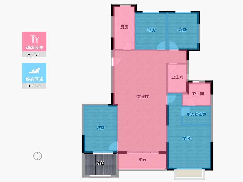 江苏省-徐州市-恒大昕棠观澜府-131.00-户型库-动静分区