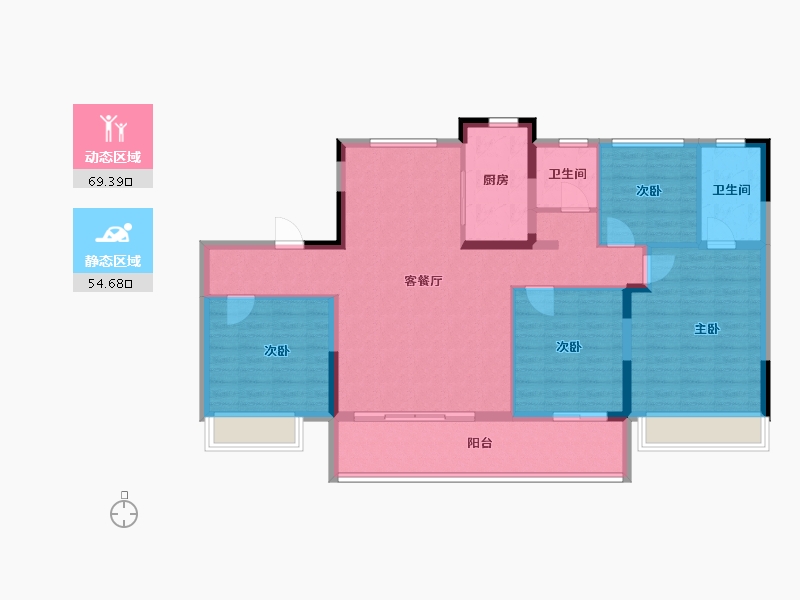 河南省-周口市-碧桂园公园学府-112.00-户型库-动静分区