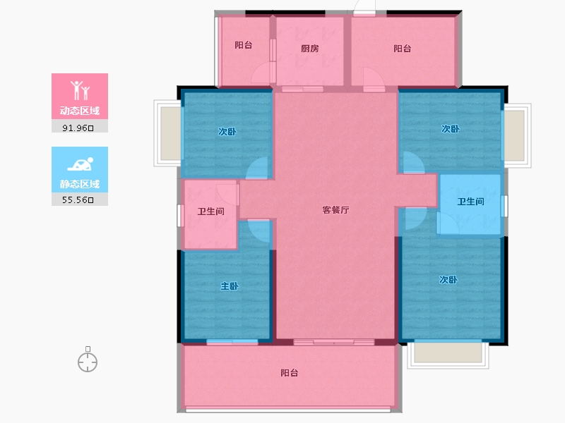 广东省-河源市-东江盛世-133.96-户型库-动静分区