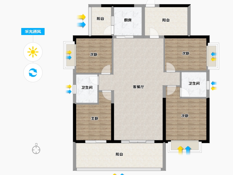 广东省-河源市-东江盛世-133.96-户型库-采光通风