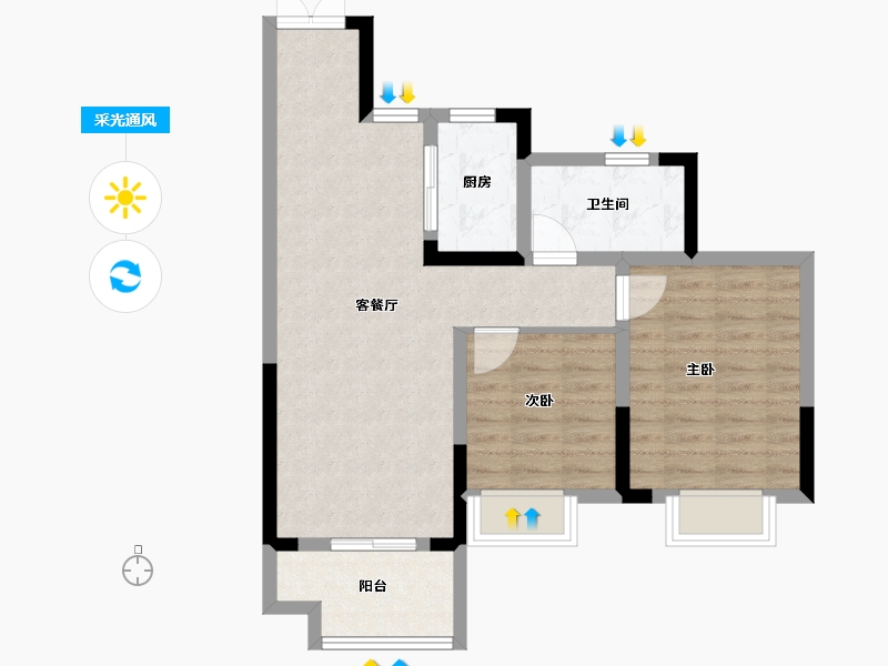 河南省-周口市-融辉清华苑-69.00-户型库-采光通风