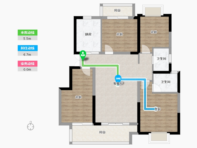 江西省-鹰潭市-铭欣·公园壹号-102.01-户型库-动静线