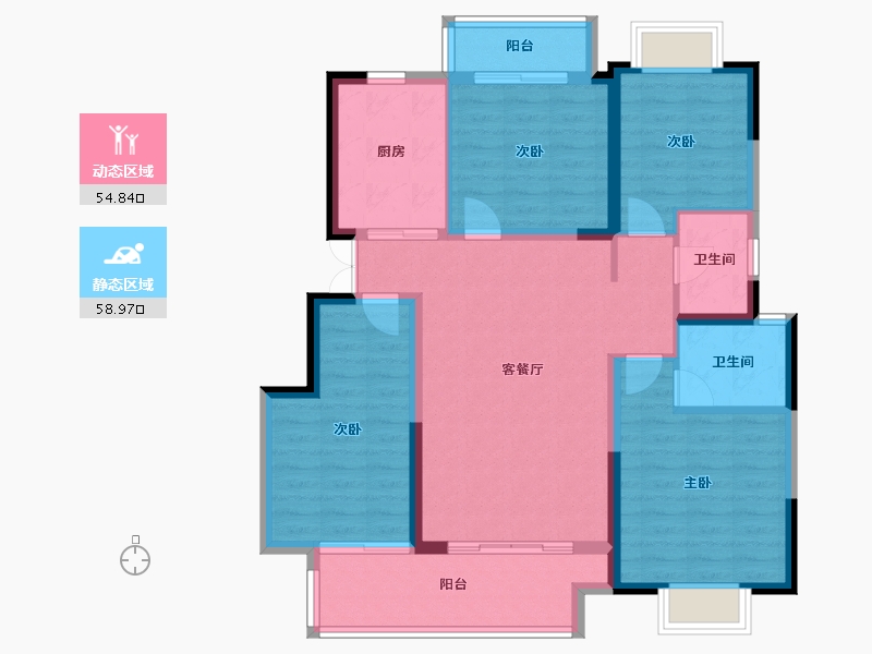 江西省-鹰潭市-铭欣·公园壹号-102.01-户型库-动静分区