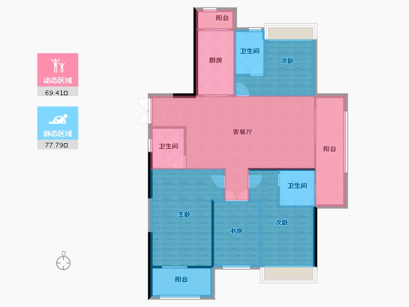 湖北省-咸宁市-同惠上和城-135.47-户型库-动静分区