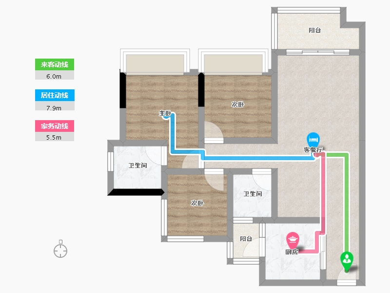 四川省-绵阳市-领地城-71.07-户型库-动静线