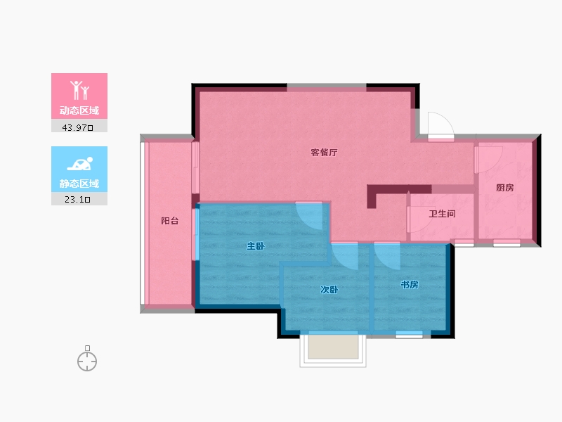 广西壮族自治区-南宁市-滨江锦湾-59.78-户型库-动静分区