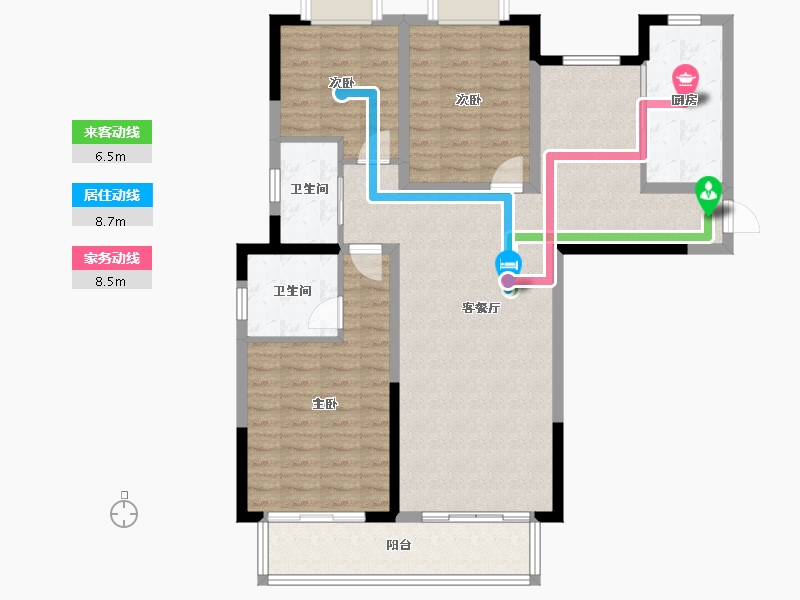 江西省-鹰潭市-中兆·城南府-105.01-户型库-动静线