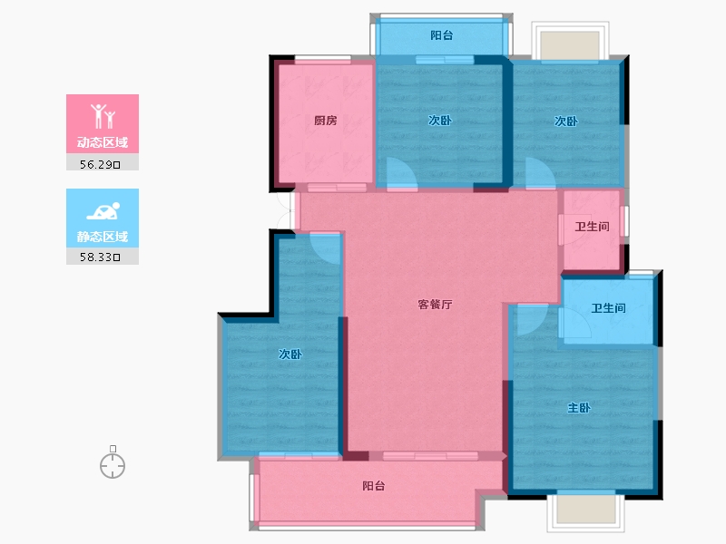 江西省-鹰潭市-铭欣·公园壹号-103.01-户型库-动静分区