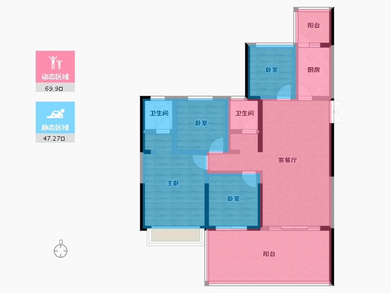 云南省-昭通市-瑞盛华府-103.93-户型库-动静分区