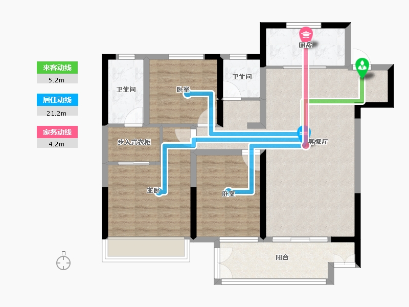 江苏省-徐州市-绿地运河小镇-92.00-户型库-动静线