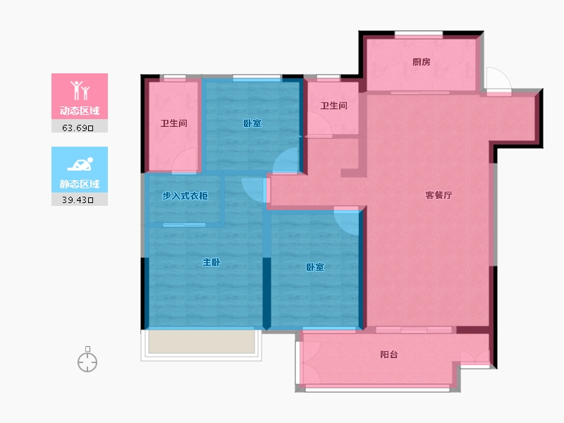 江苏省-徐州市-绿地运河小镇-92.00-户型库-动静分区