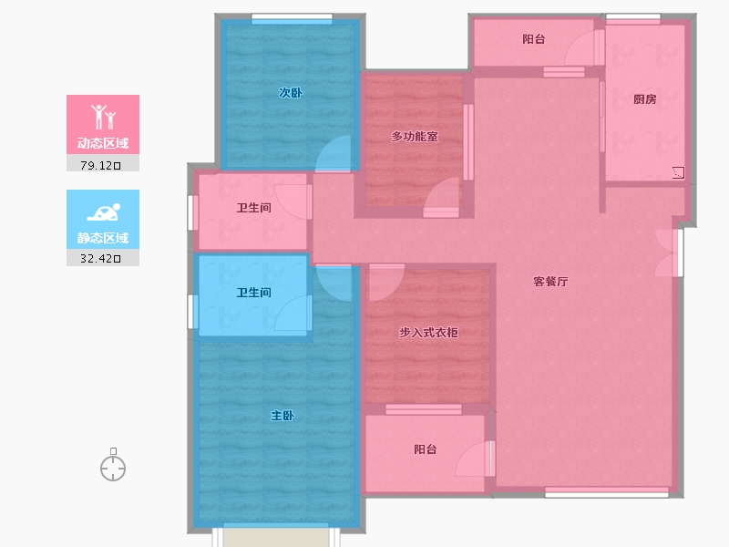 辽宁省-营口市-辽海中盐新城-100.00-户型库-动静分区