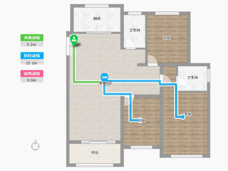 河南省-信阳市-潢川御景苑-113.13-户型库-动静线