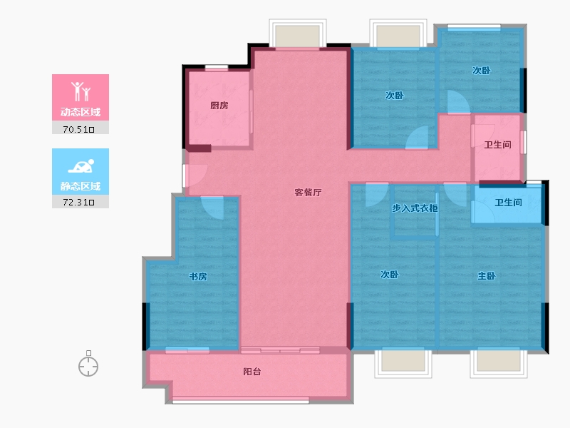 福建省-莆田市-建发磐龙府四期-130.23-户型库-动静分区