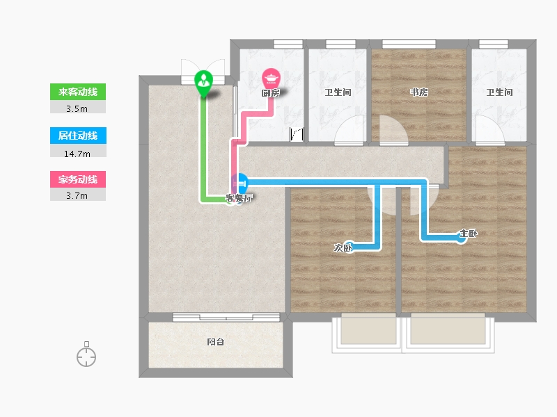 江西省-赣州市-兴国滨江1号-73.65-户型库-动静线