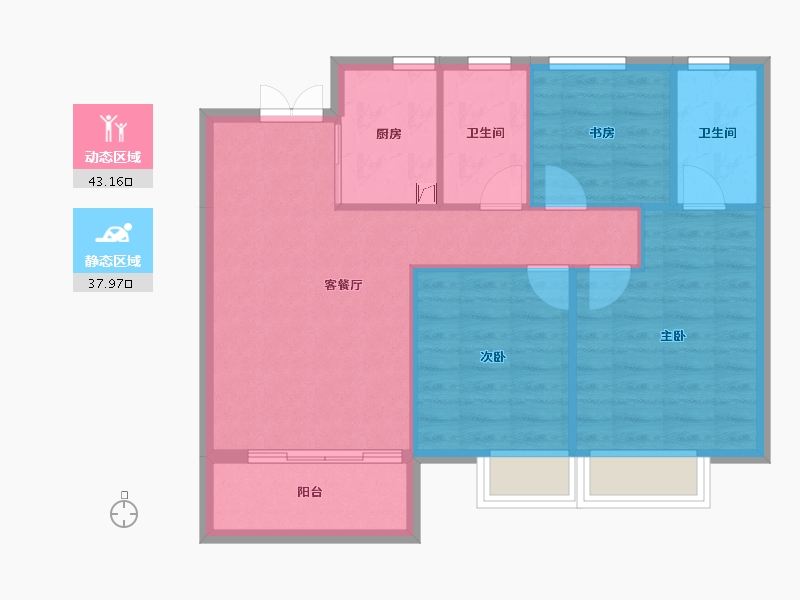 江西省-赣州市-兴国滨江1号-73.65-户型库-动静分区