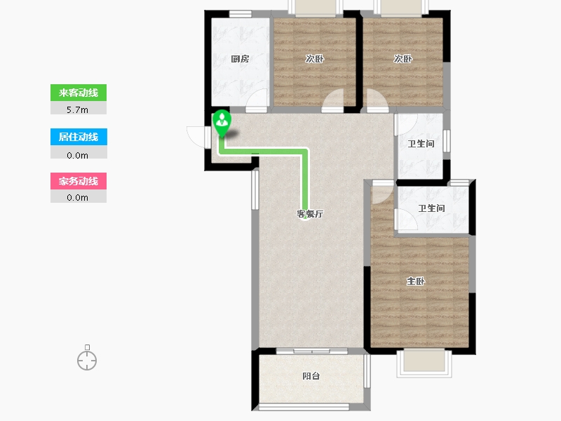 江西省-鹰潭市-铭欣·公园壹号-95.01-户型库-动静线