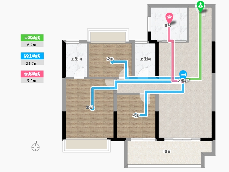 河南省-信阳市-潢川建业城2期｜云境-96.78-户型库-动静线