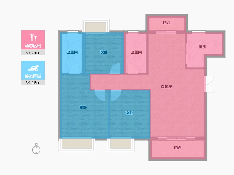 江西省-赣州市-兴国滨江1号-83.23-户型库-动静分区