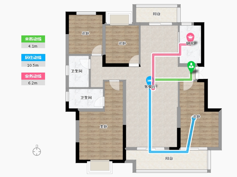 江西省-鹰潭市-铭欣·公园壹号-112.01-户型库-动静线