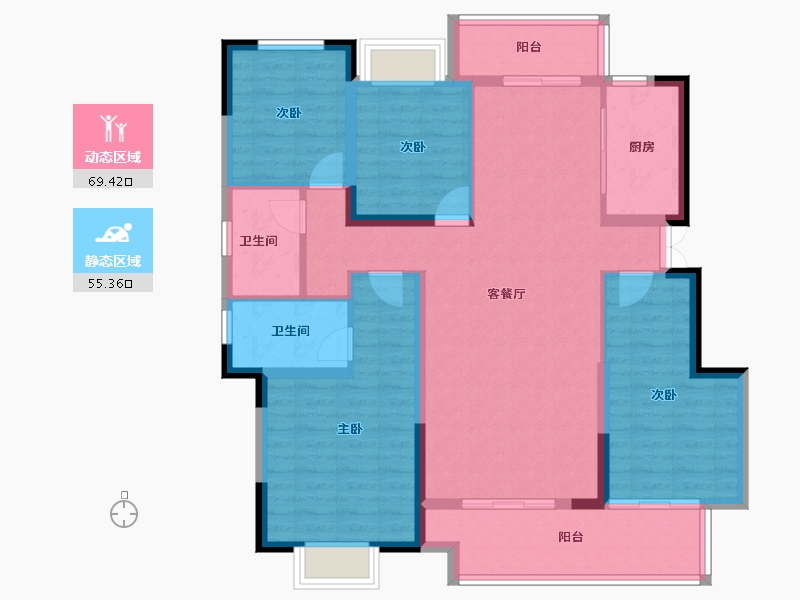 江西省-鹰潭市-铭欣·公园壹号-112.01-户型库-动静分区