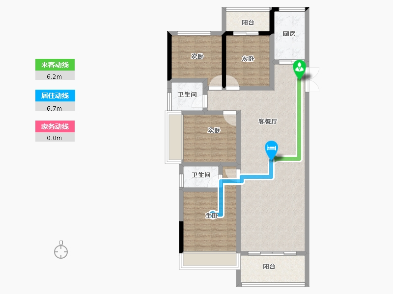 湖北省-咸宁市-同惠上和城-104.61-户型库-动静线