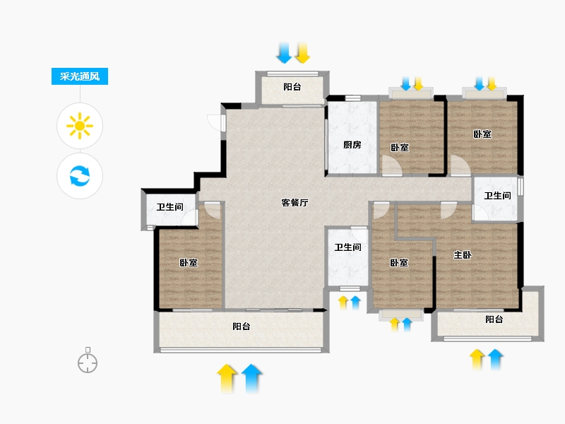 广西壮族自治区-来宾市-金色时代-165.14-户型库-采光通风