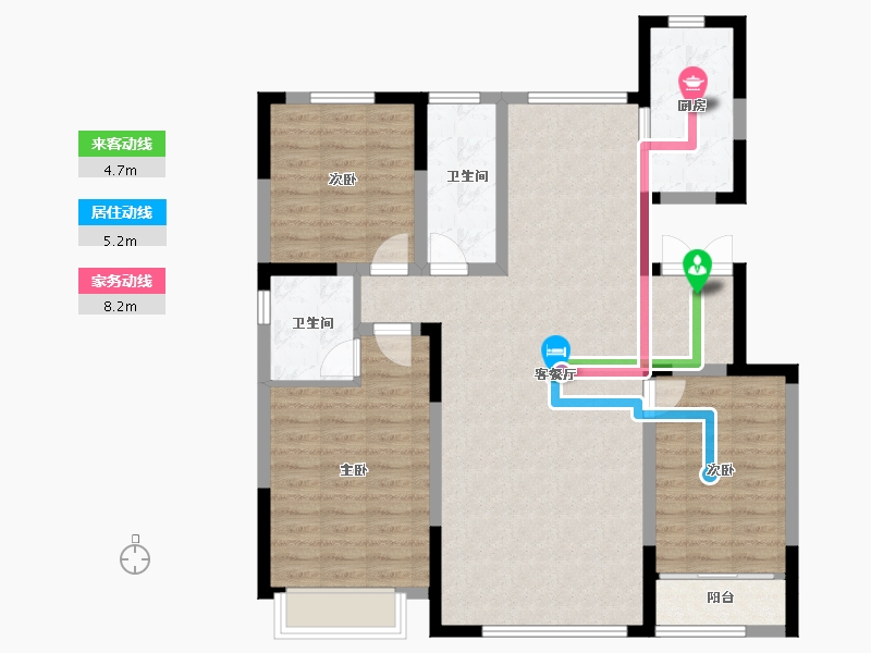 宁夏回族自治区-银川市-宝湖华府-103.66-户型库-动静线