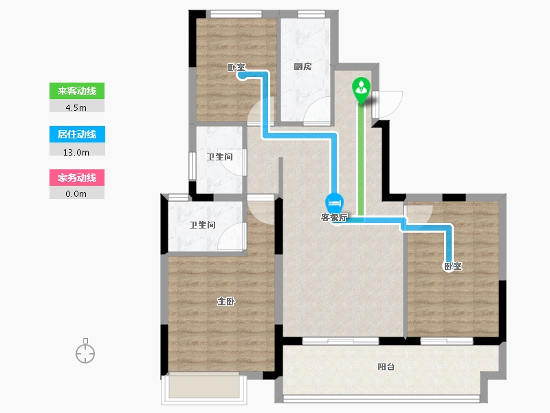 河南省-信阳市-华瑞紫悦府-93.60-户型库-动静线