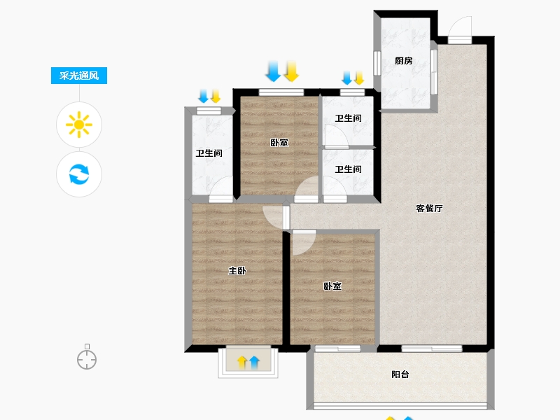 河南省-信阳市-华瑞紫悦府-91.01-户型库-采光通风