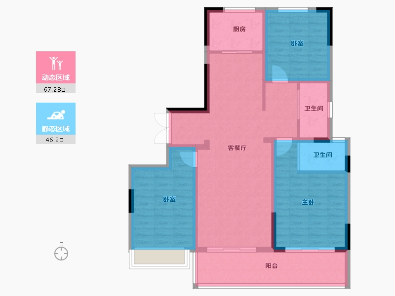 河南省-信阳市-光山书香苑-101.99-户型库-动静分区