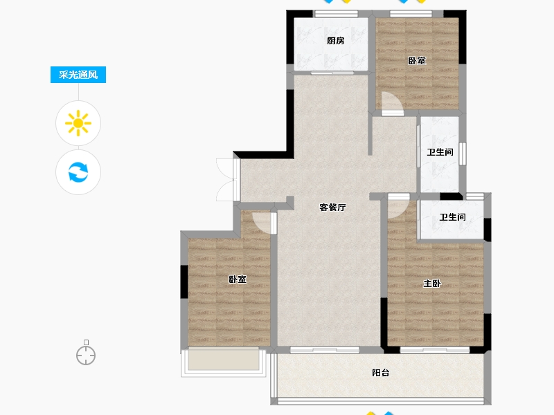 河南省-信阳市-光山书香苑-101.99-户型库-采光通风