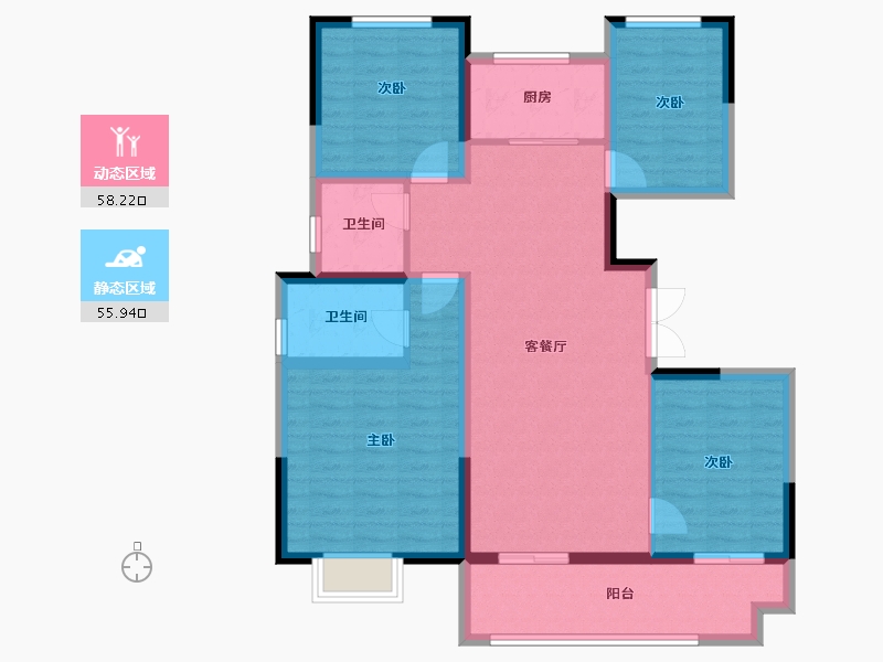 河南省-焦作市-征云云筑-102.13-户型库-动静分区