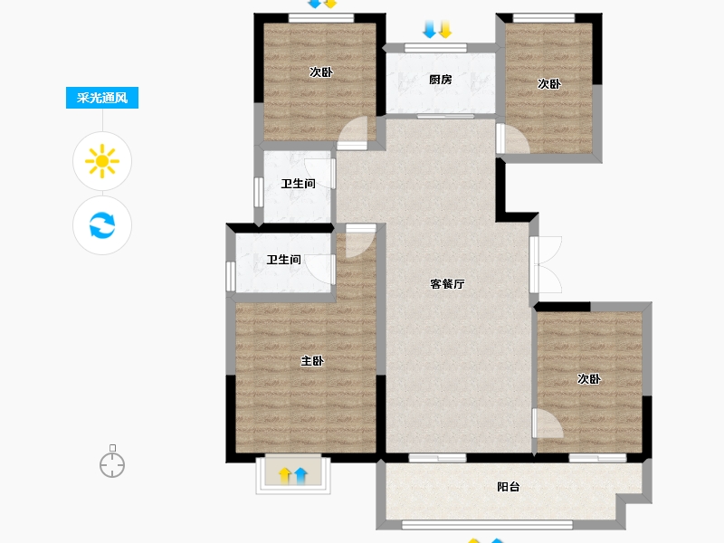 河南省-焦作市-征云云筑-102.13-户型库-采光通风