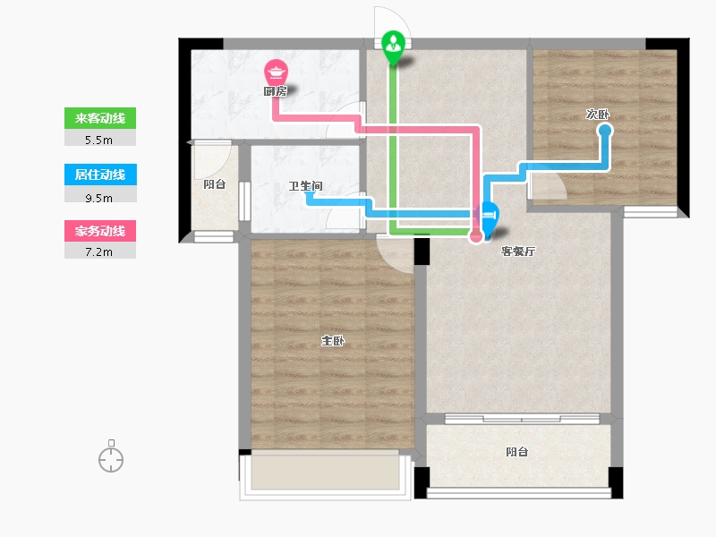 江西省-上饶市-金龙湾-74.38-户型库-动静线