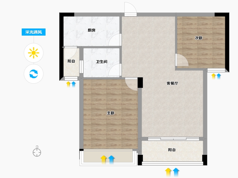 江西省-上饶市-金龙湾-74.38-户型库-采光通风