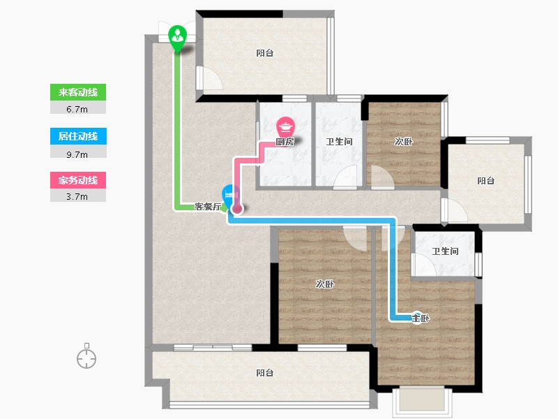 广西壮族自治区-来宾市-江滨湾1号-115.67-户型库-动静线