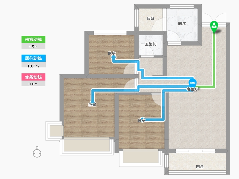 四川省-绵阳市-长虹城-67.24-户型库-动静线