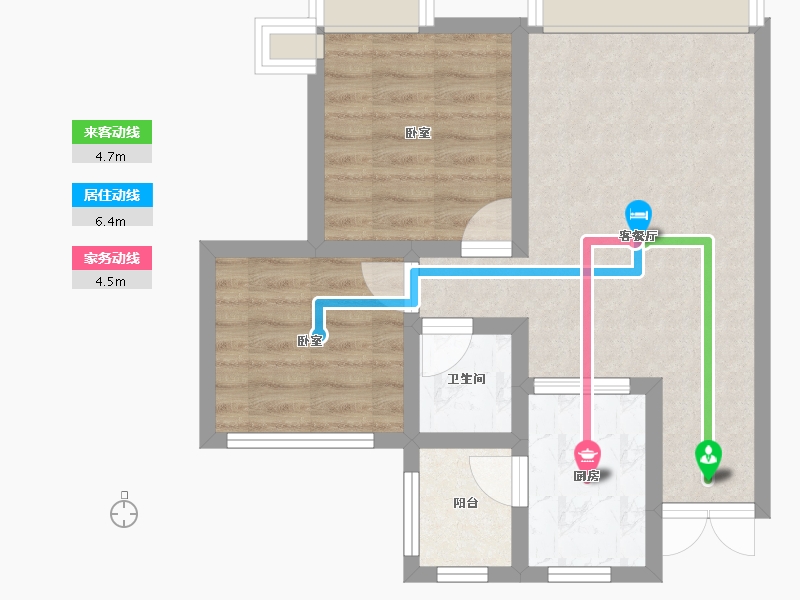 四川省-绵阳市-长虹城-53.07-户型库-动静线