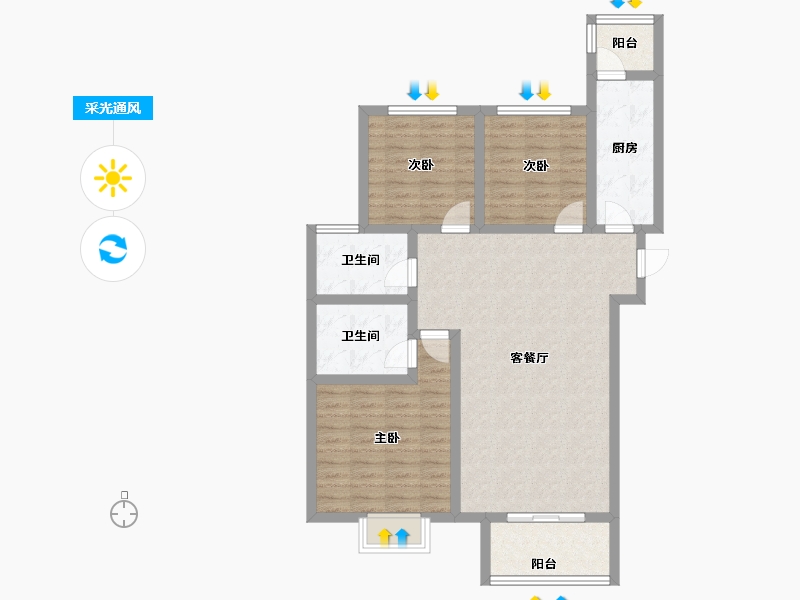 河南省-周口市-大兴第一城-92.01-户型库-采光通风